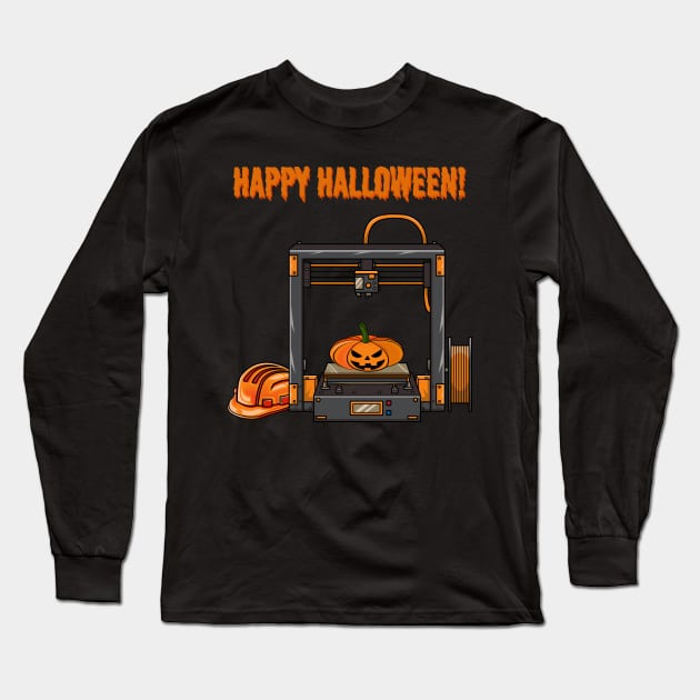 3D Printer #5 Halloween Edition Long Sleeve T-Shirt by Merch By Engineer